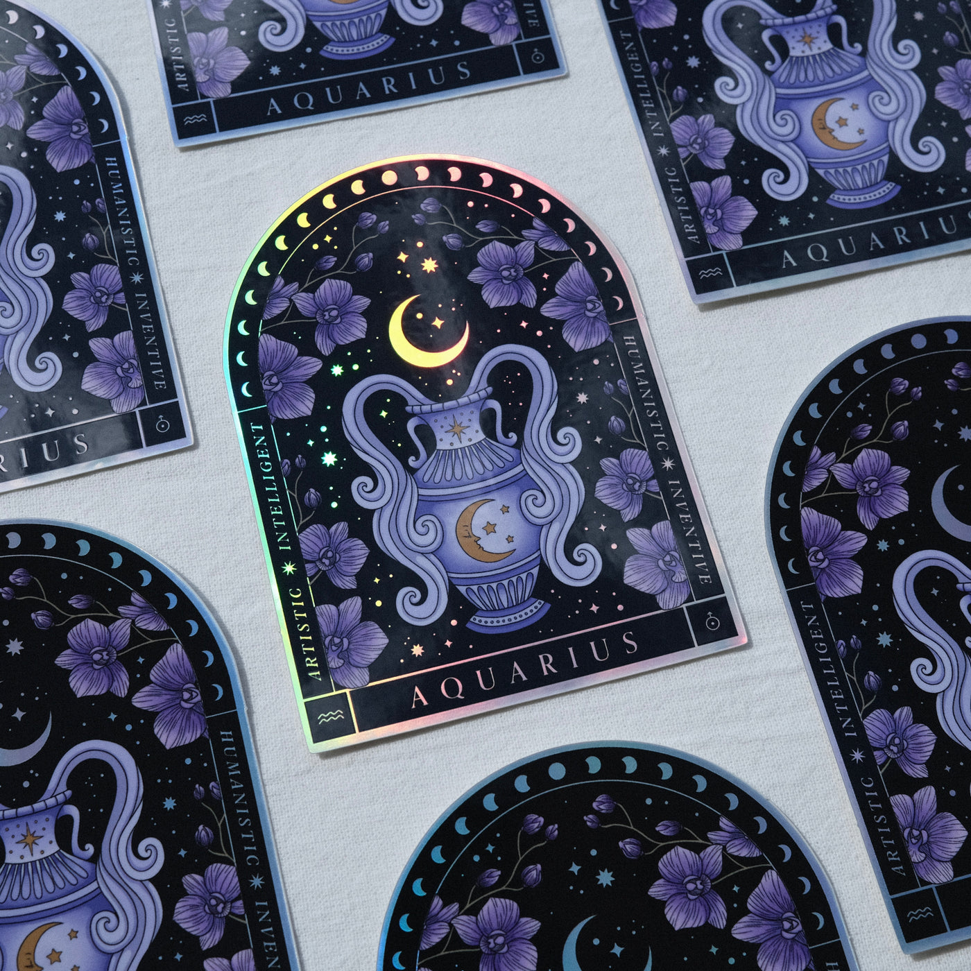 Aquarius Holographic Sticker