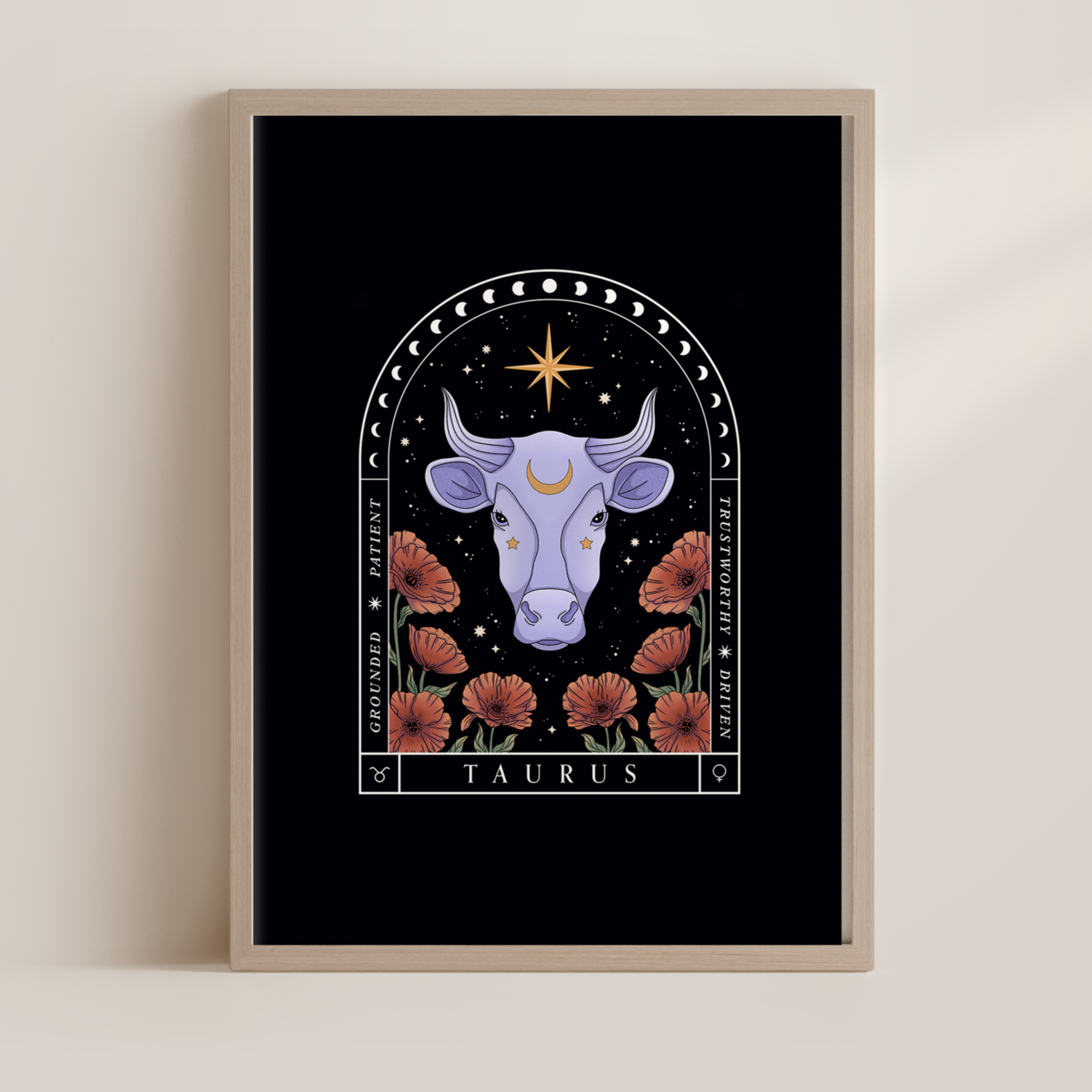 Taurus Illustration Print – CRAFTING WITCH